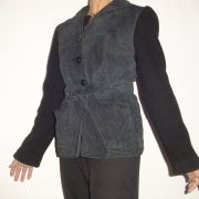 Veste vintage cuir/acrylique René Derhy 38/40