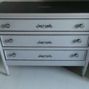 Commode gris ardoise et gris pastel 