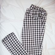 Pantalon damier sans bouton
