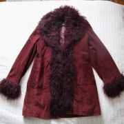 Manteau prune 38/40 en peau