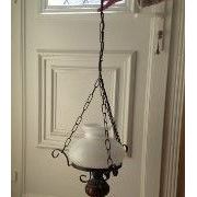 Suspension globe en verre blanc