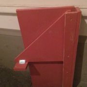 Table murale rouge à rabat