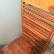 Lot de 4 chaises en bois exotique