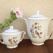 Théière et sucrière semi-porcelaine
