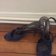 SANDALES À TALONS NEUVES, bleu, T. 38