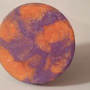 Bague moderne orange et violet