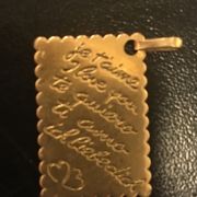 Pendentif plaqué or "je t'aime"