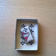 Carnet/livre miniature dans sa boite pour poupée ancienne, thème jeu de cartes