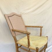 Grand fauteuil paillé style provençal 