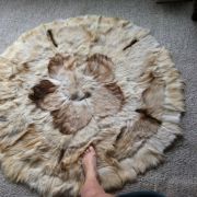 Vintage Tapis en peau de chevres fait main !