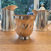 Service à thé en métal argenté