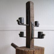 Bougeoir bois genre médiéval