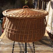 panier à ouvrage en rotin