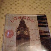 Plaque en Métal Vintage : London - Big Ben