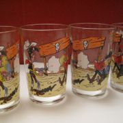 4 verres Amora Lucky Luke