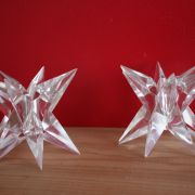 2 bougeoirs acrylique 50's