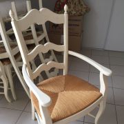 Lot de 6 chaises et 2 fauteuils provençaux 