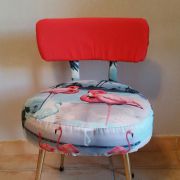 Adorable chaise de coiffeuse vintage relookée