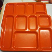 Plateau repas 1960/70 orange