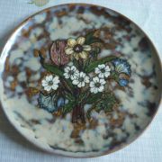 Assiette en ceramique de Vallauris fleurs