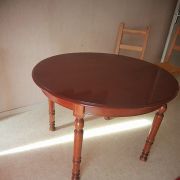 table ronde convertible en bois