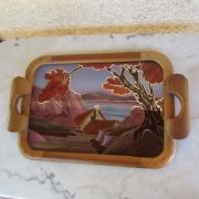 Plateau de service art déco signé DOPE 