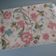 Plateau fleuri vintage