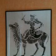 TABLEAU ASIATIQUE encadré sous verre