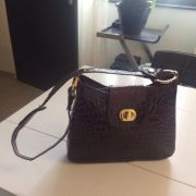 SUPERBE SAC CROCO BORDEAUX femme
