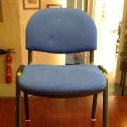 Lot de 8 chaises tissu bleu
