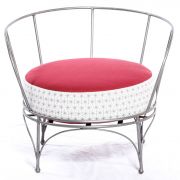 Fauteuil bas relooké en métal - Ryad