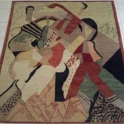 Tapis 200x220 UNIQUE fait main Etat neuf Tableau Cubiste 