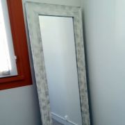 Miroir bois blanchi