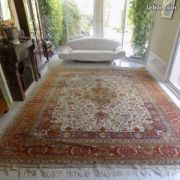 Grand Tapis ancien Indo Persan fait main 3.80 x 3m