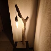 Lampe bois flotté 