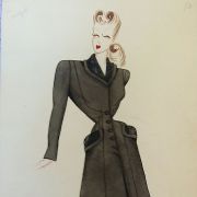 Croquis Mode 1950  manteaux