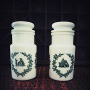 vintage pot apothicaire opaline pot à épices