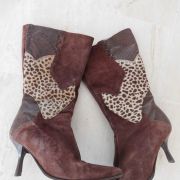 Bottes vintage daim marron