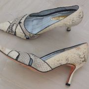 Escarpins en python beige