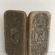 Etui à cigare époque Napoléon III soie et broderie