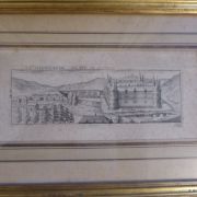 cadre gravure du château des Clayes