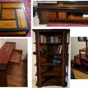 lot de 5 meubles en bois massif (accacia)