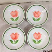 4 assiettes creuses vintage - Moulin des Loups