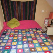 Plaid crochet granny vintage fait mains