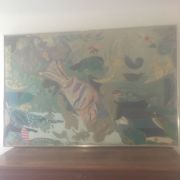 Tableau toile patchwork année 80 - 83x123