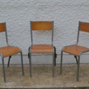 Chaises scolaires des années 70 lot de 3