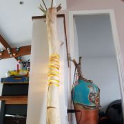 Lampe résine et bois