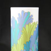 Vase rosenthal floral cylindrique porcelaine 