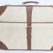 Valise en tissu et cuir