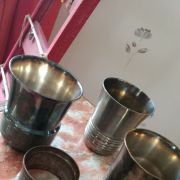 Timbales en argent et rond serviette